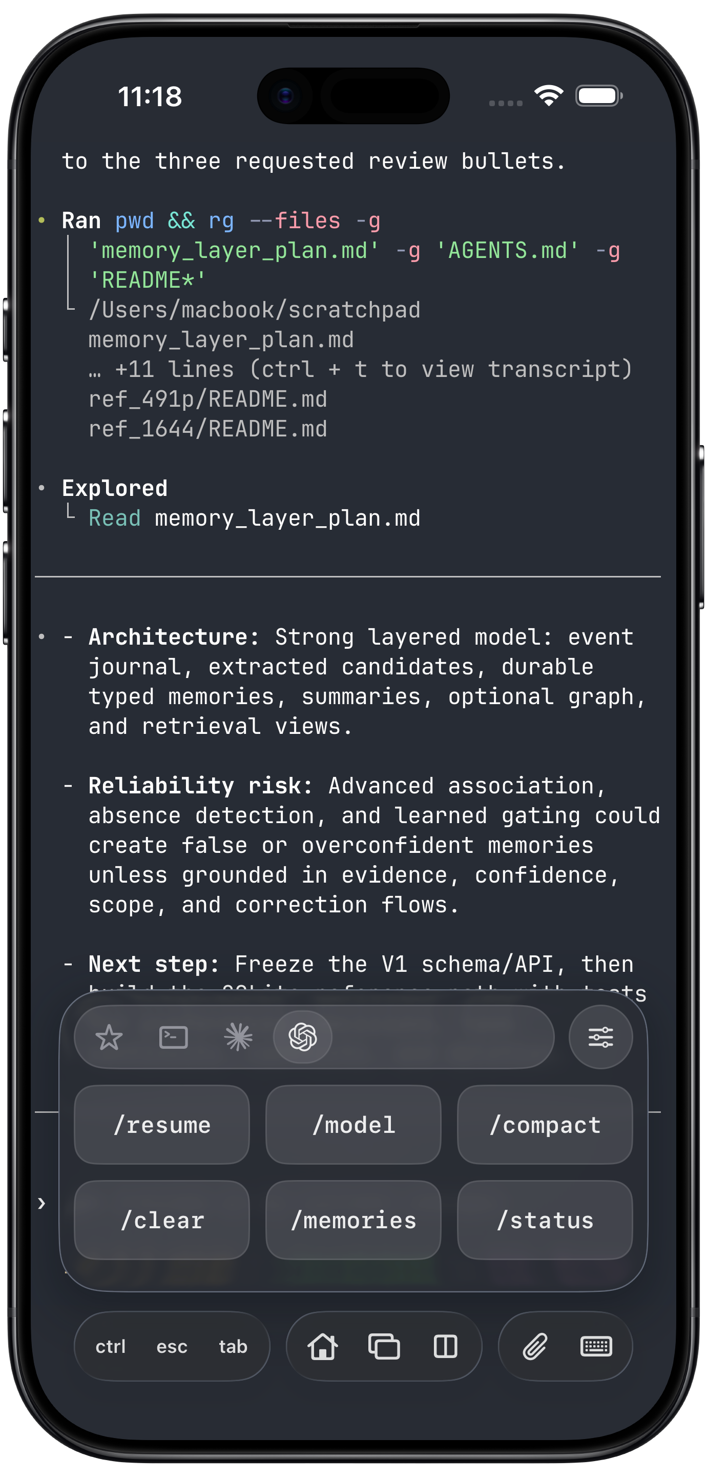 Remux shortcut palette for running saved commands